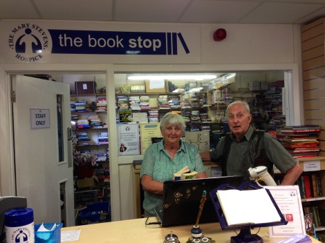 Joyce and Mike, both knowledgeable and friendly Book Stop volunteers